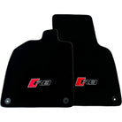 Black Floor Mats for Audi R8 (2015-2024) with Black Trim - AutoWin
