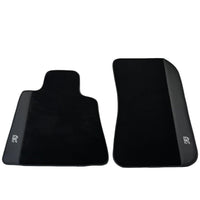 Black Floor Mats for Rolls Royce Phantom Drophead Coupe (2007-2016) with Black Leather - AutoWin