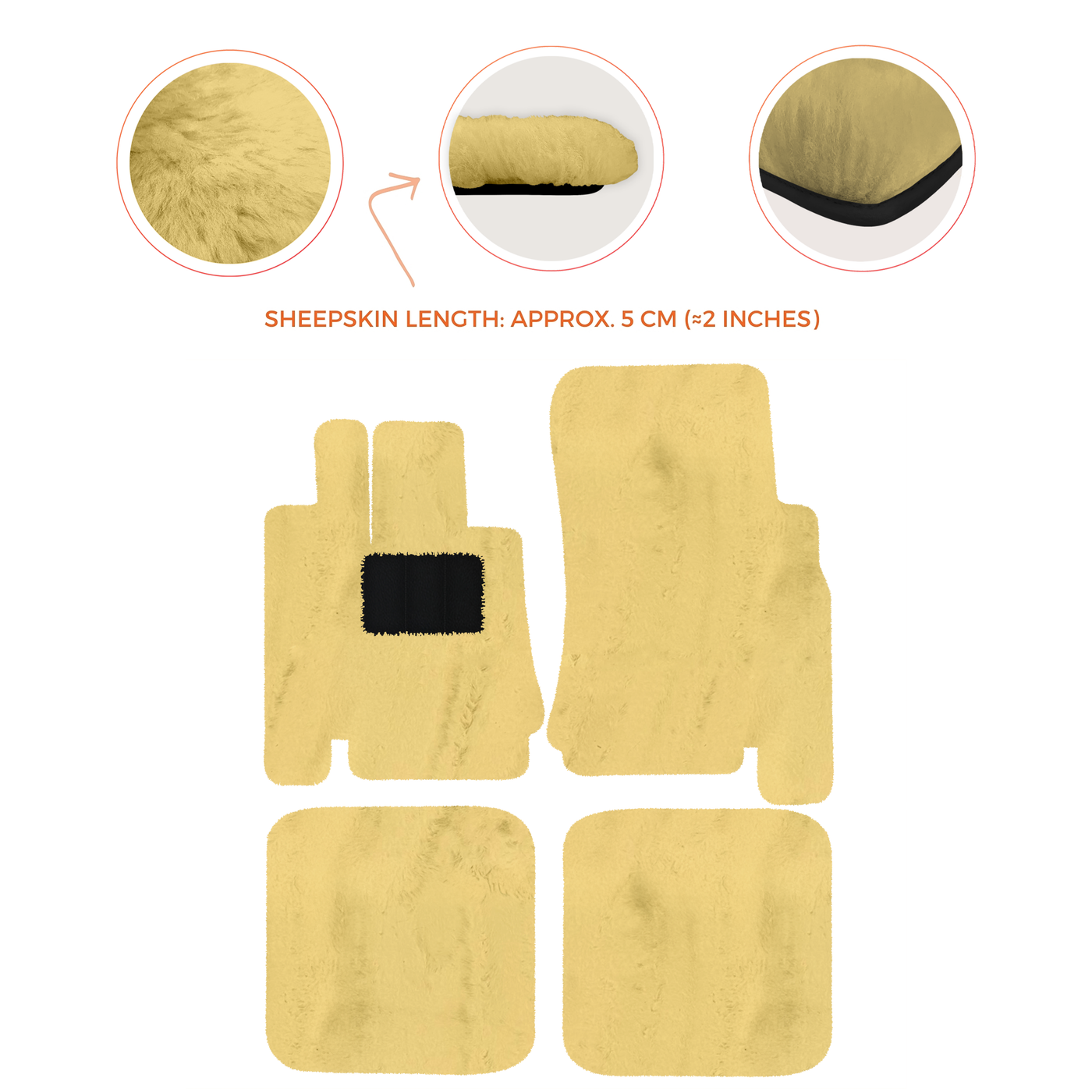 Premium Luxurious Sheepskin Floor Mats for Bentley Arnage (1998-2009)