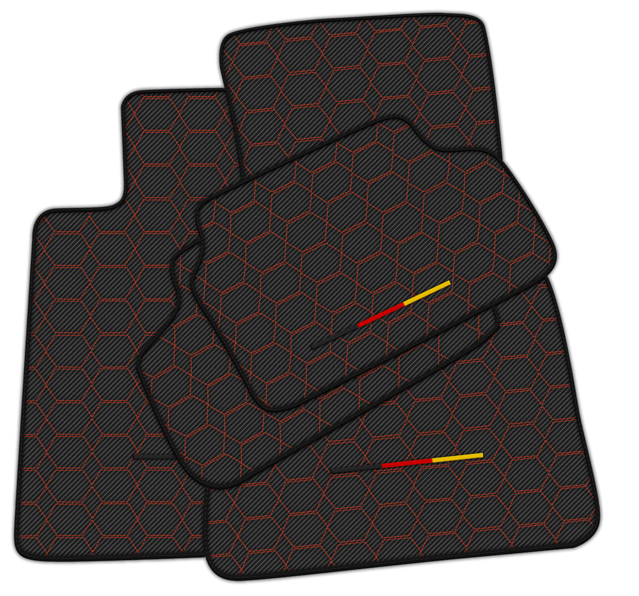 Premium Light Green Leather Floor Mats for BMW G20 (2019-2024)