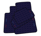 Premium Dark Blue Leather Floor Mats for BMW G20 Sedan (2019-2024)