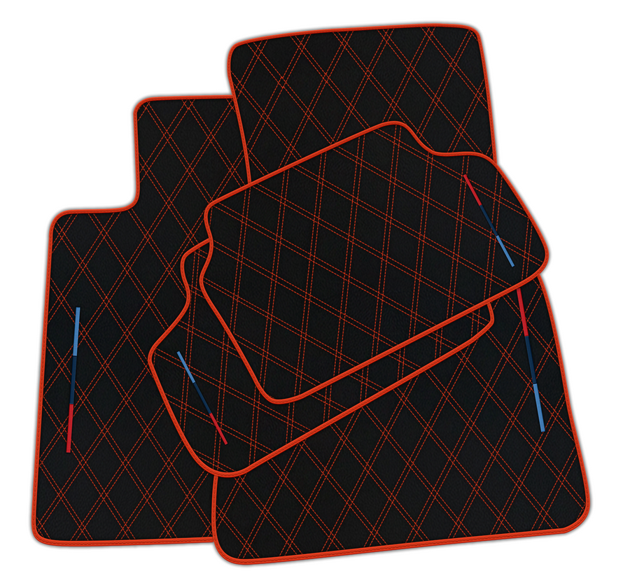 Premium Beige Leather Floor Mats for BMW G20 Sedan (2019-2024)