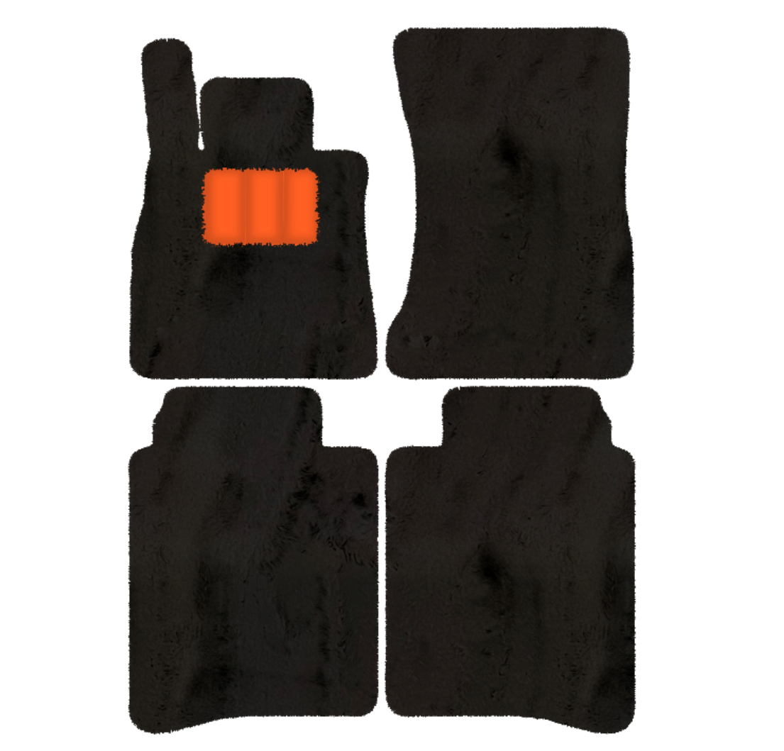 Black Sheepskin Floor Mats For Mercedes Benz S-Class X222 Maybach (2015-2021) | ER56 Design - ER56 Design