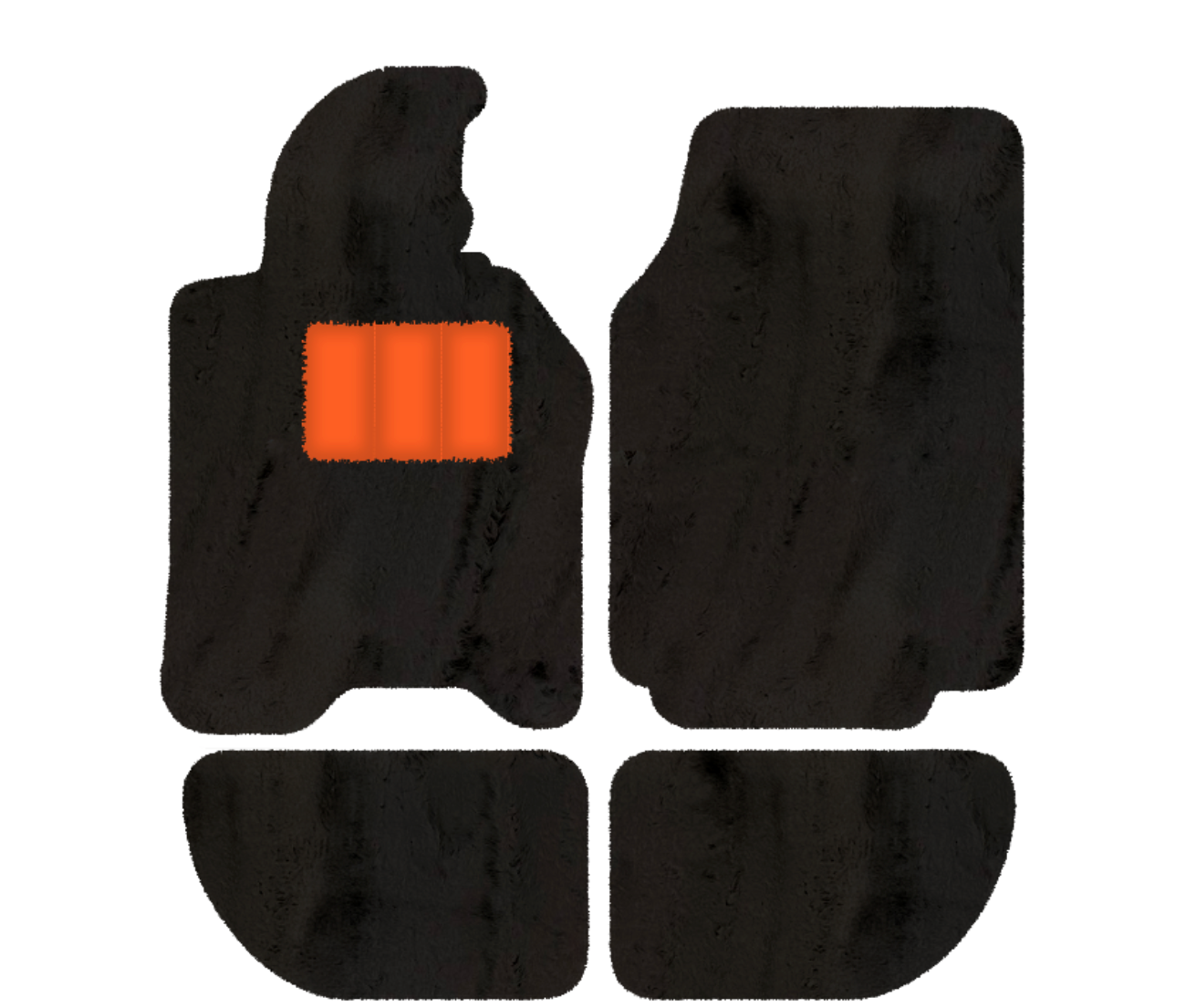 Sheepskin Floor Mats for Porsche 944 (1981-1991) - Sheepskin Length, Various Color Options