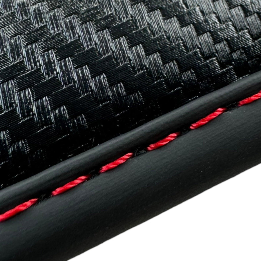 Black Floor Mats for Lamborghini Aventador SV with Carbon Fiber - AutoWin