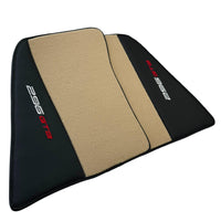 Beige Floor Mats for Ferrari 296 GTB (2022-2024) with Leather - AutoWin