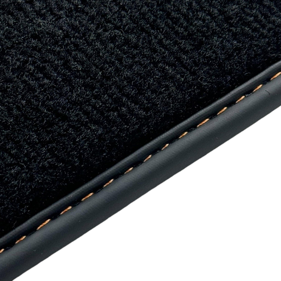 Floor Mats for Rolls Royce Phantom Sedan (2003-2016) with Orange Leather - AutoWin