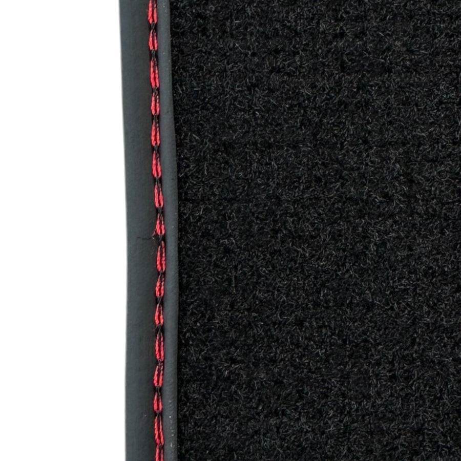 Black Floor Mats for Porsche Panamera GTS (2009-2016) with Leather - AutoWin