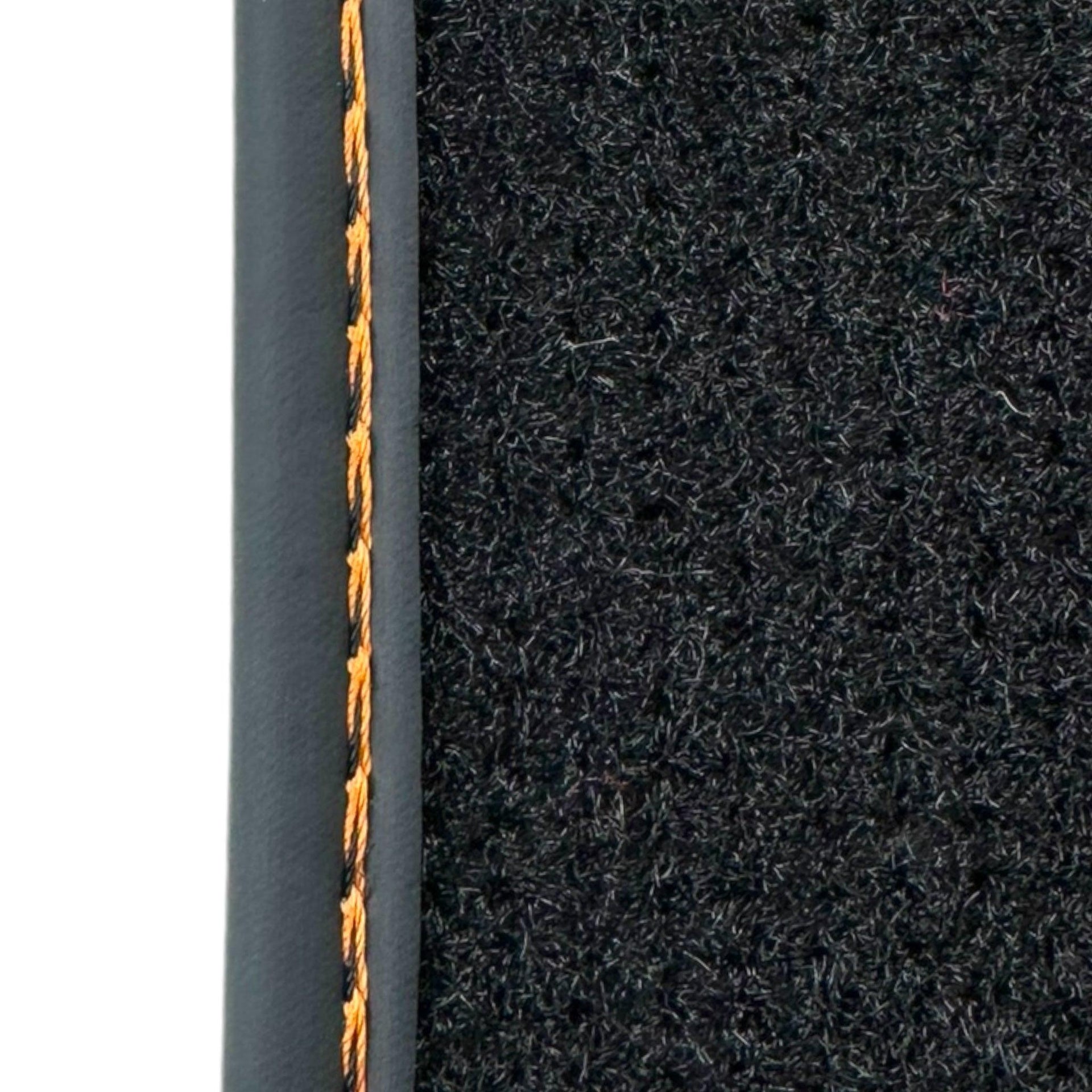 Black Floor Mats for Lamborghini Aventador SV | Orange Edition - AutoWin