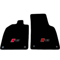 Black Floor Mats for Audi R8 (2015-2024) with Black Trim - AutoWin