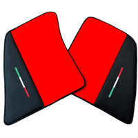 Red Floor Mats for Ferrari 296 GTS (2022-2024) with Leather - AutoWin