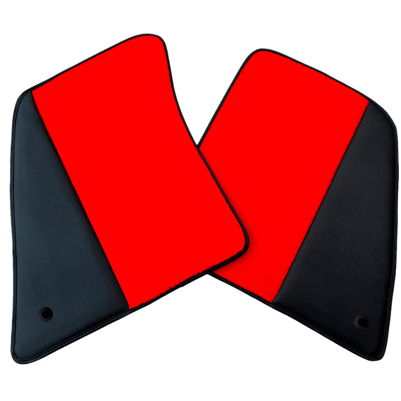 Red Floor Mats for Ferrari 296 GTS (2022-2024) with Leather - AutoWin