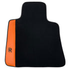 Floor Mats for Rolls Royce Shadow (1965-1977) with Orange Leather - AutoWin
