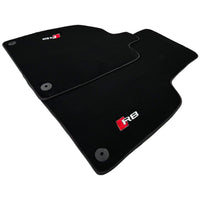 Black Floor Mats for Audi R8 (2015-2024) with Black Trim
