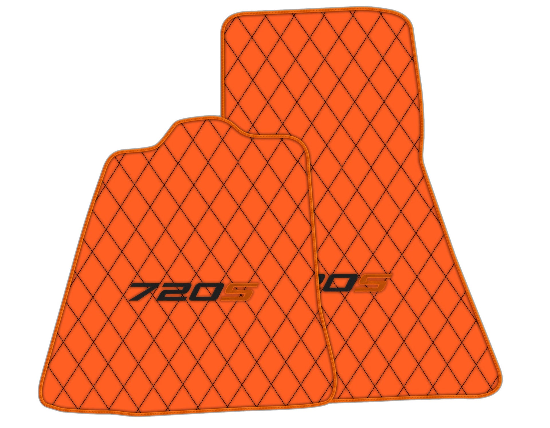 Orange Leather Floor Mats For McLaren 720S
