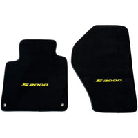 Floor Mats for Honda S2000 (1999–2004) Black Tailored with Yellow S2000 Logo - AutoWin