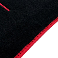 Black Floor Mats for Ferrari Purosangue Long with Red Trim | Italian Edition - AutoWin