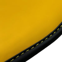 Black Floor Mats for Rolls Royce Cullinan with Yellow Leather - AutoWin