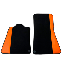 Black Floor Mats for McLaren 750S (2023-2025) with Orange Leather