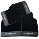 Black Floor Mats for Ferrari Purosangue with Leather and Black Trim | Italian Edition - AutoWin