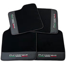 Black Floor Mats for Ferrari Purosangue with Leather and Black Trim | Italian Edition - AutoWin