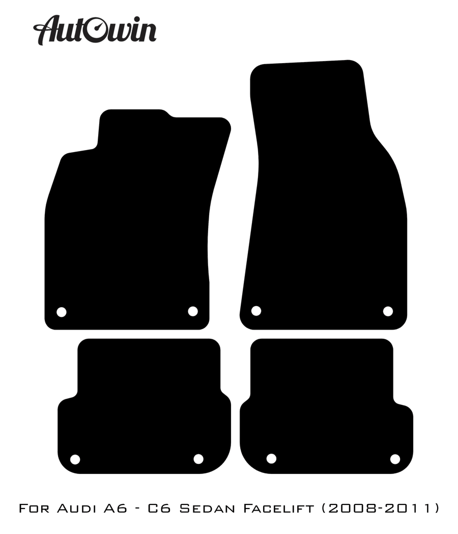 Floor Mats for Audi A6 - C6 Sedan Facelift (2008-2011) - AutoWin