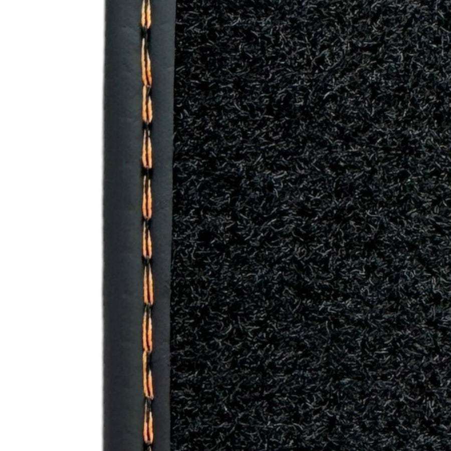 Customizable Black Floor Mats for Lamborghini Urus with Yellow Leather - AutoWin
