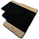 Black Floor Mats for Rolls Royce Cullinan with Beige Leather - AutoWin