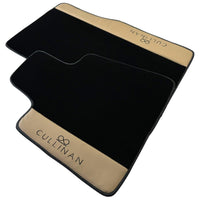 Black Floor Mats for Rolls Royce Cullinan with Beige Leather - AutoWin