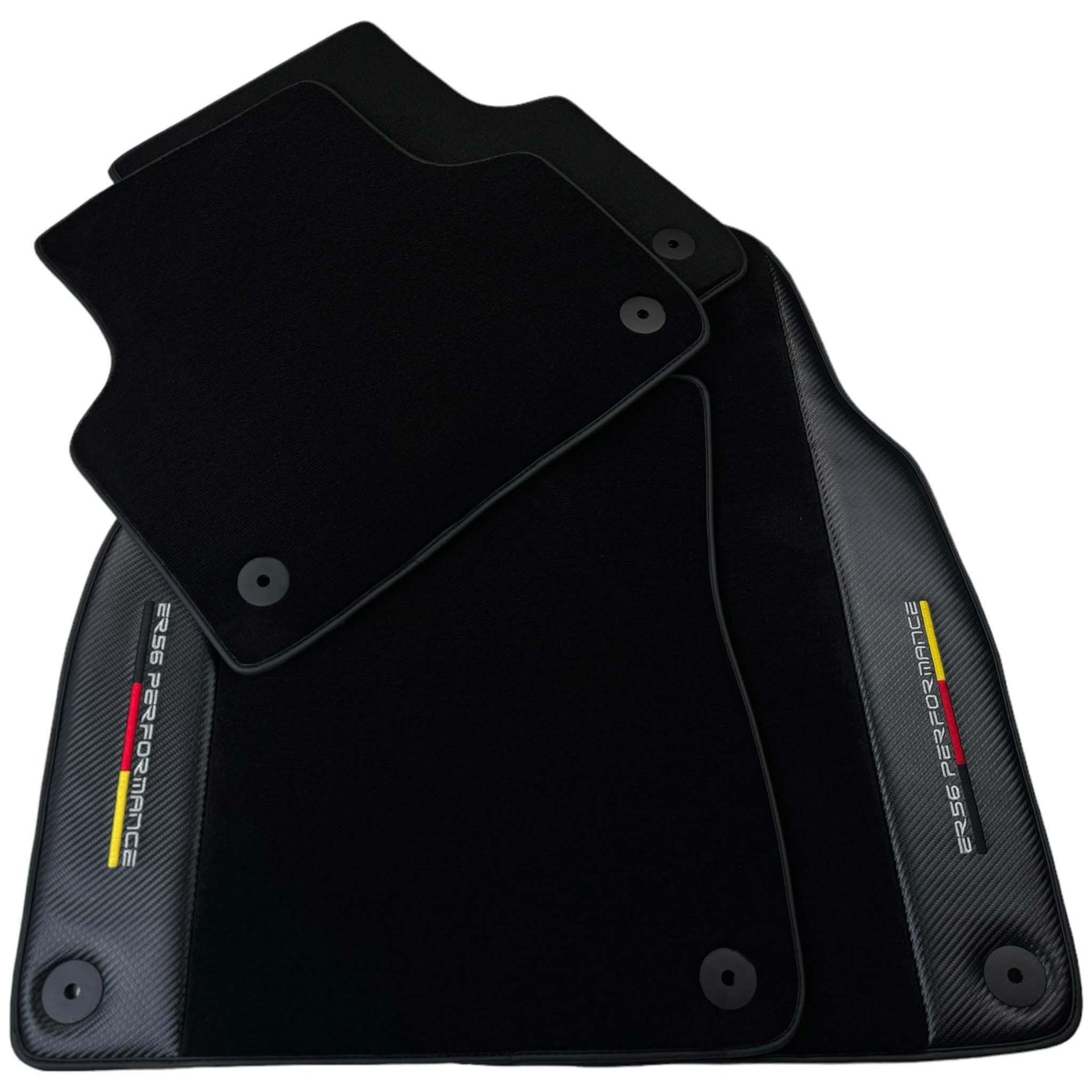 Black Floor Mats for Porsche Cayenne (2003-2010) with Carbon | ER56 Performance - AutoWin