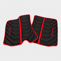 Black Leather Floor Mats for Ferrari Roma (2021-2024) Yellow Sewing