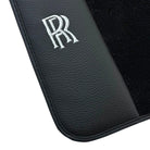 Black Floor Mats for Rolls Royce Wraith (2013–2023) with Black Leather - AutoWin