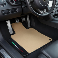 Custom Beige Floor Mats for Lamborghini Gallardo With Alcantara Leather
