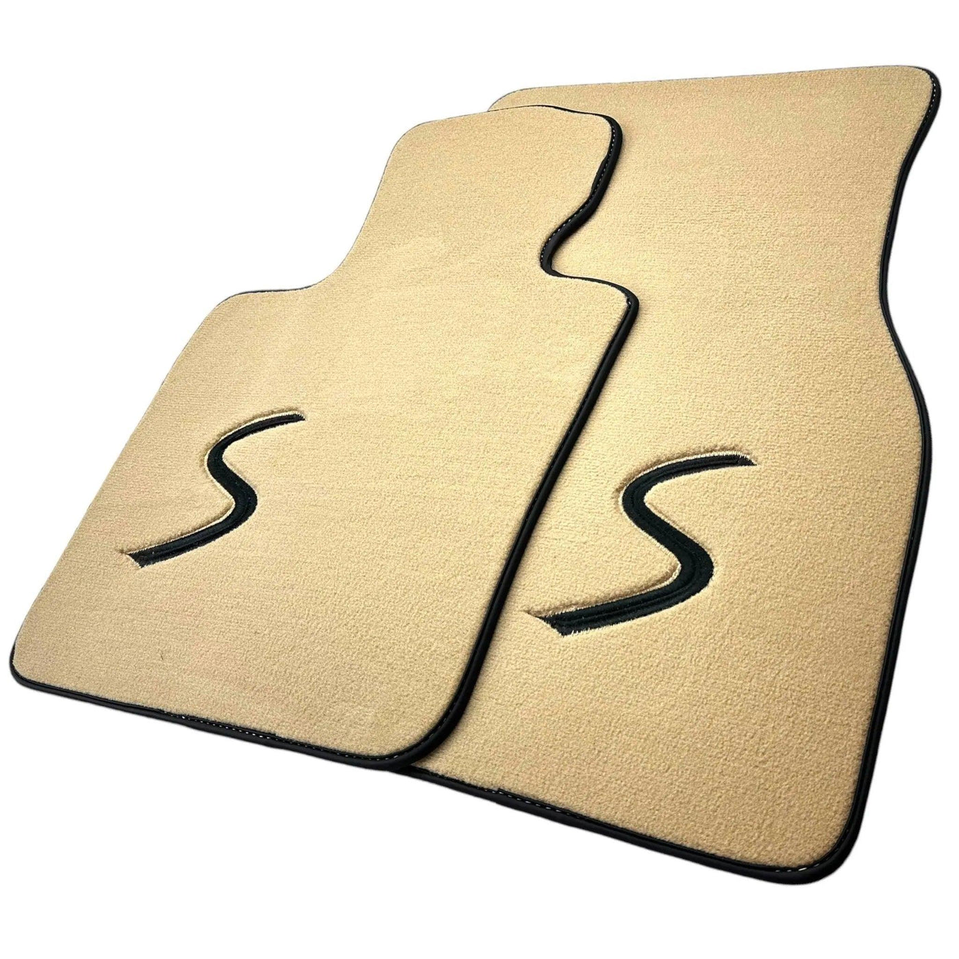 Beige Floor Mats for Mini Cabrio F57 Convertible (2016-2023) - AutoWin