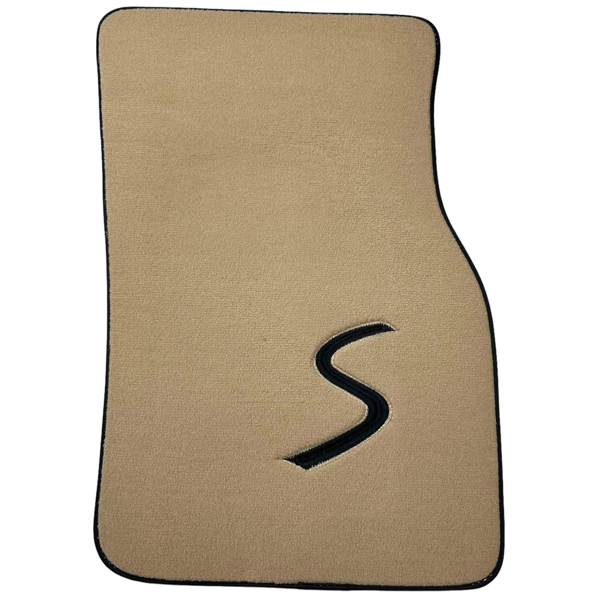 Beige Floor Mats for Mini Cabrio R56 Convertible (2009-2016) - AutoWin