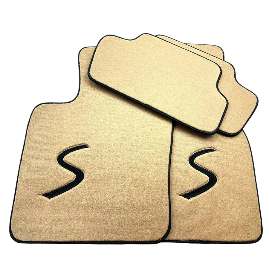 Beige Floor Mats for Mini Clubman F54 (2019-2023) - AutoWin
