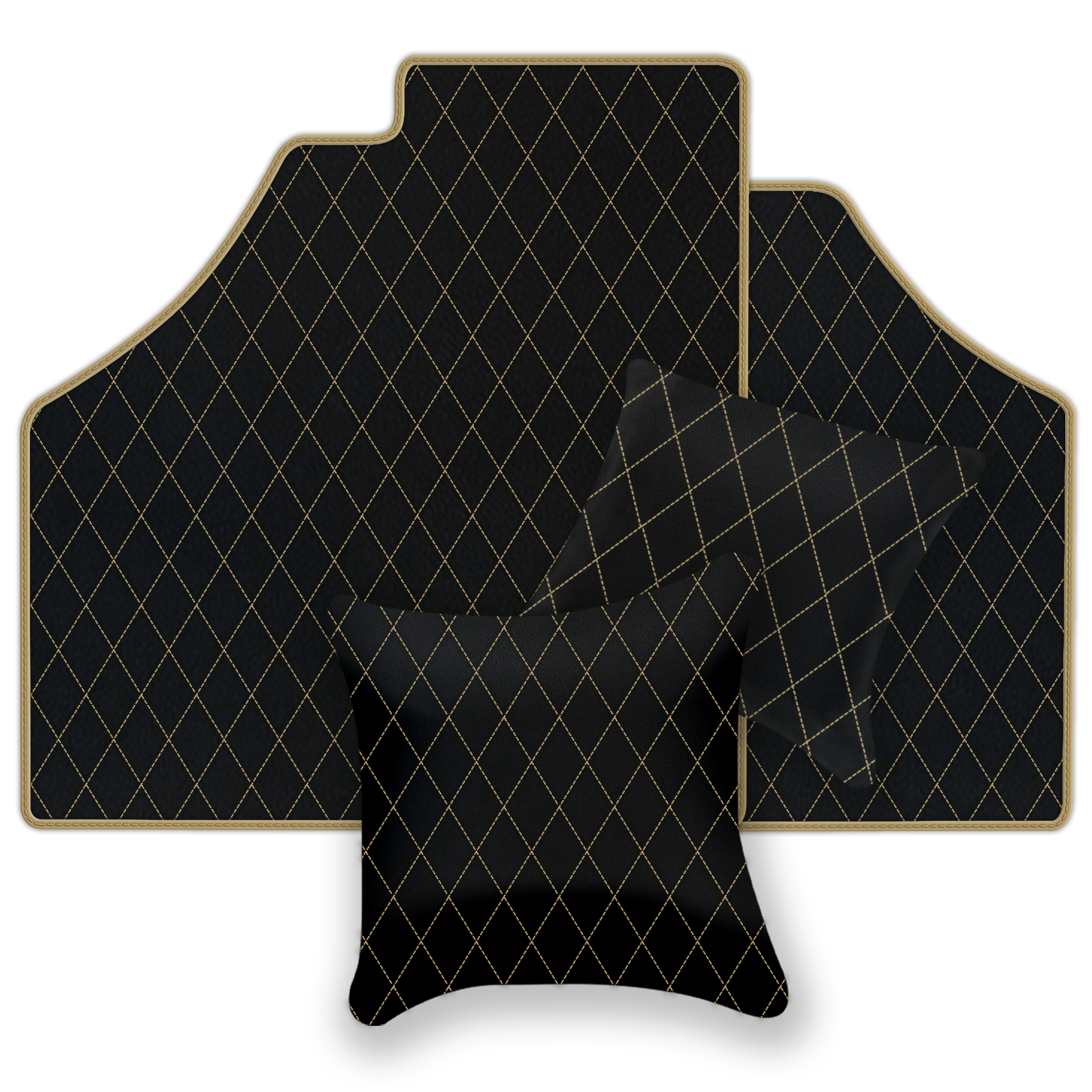 Black Leather Floor Mats for Ferrari F355 (1994-1999) | AW1 Design