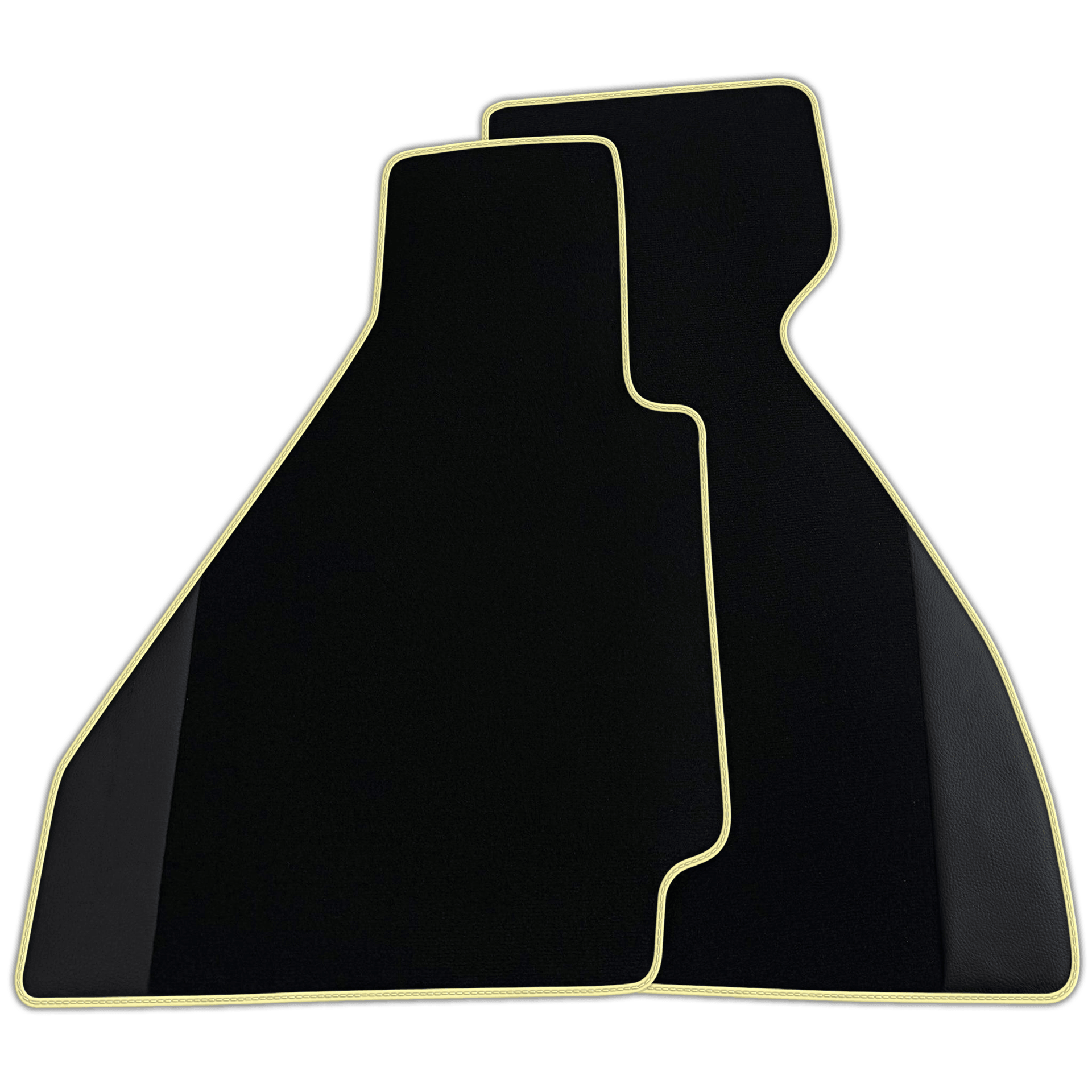 Custom Black Floor Mats for Ferrari 328 GTB (1985-1989) with Leather