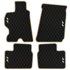 Luxury Black Leather Floor Mats for Ferrari Roma (2021-2024)