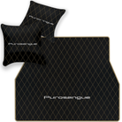 Premium Black Leather Floor Mats for Rolls Royce Shadow (1965-1977)