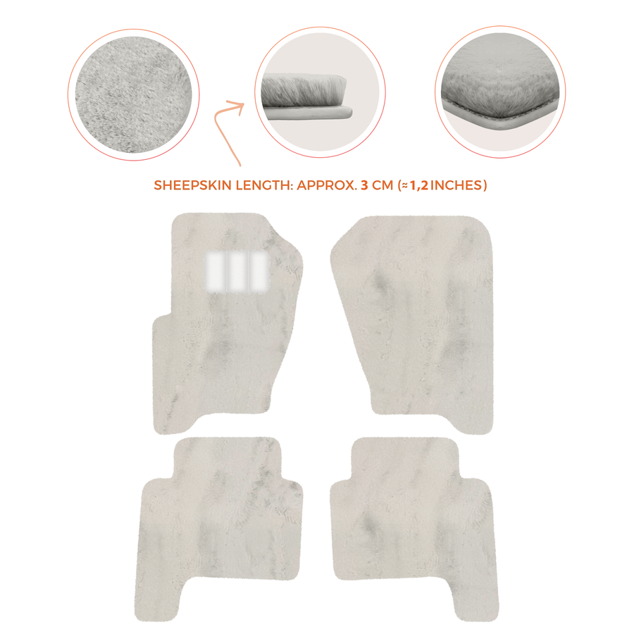 Luxury Sheepskin Floor Mats for Land Rover Discovery (2017-2026)