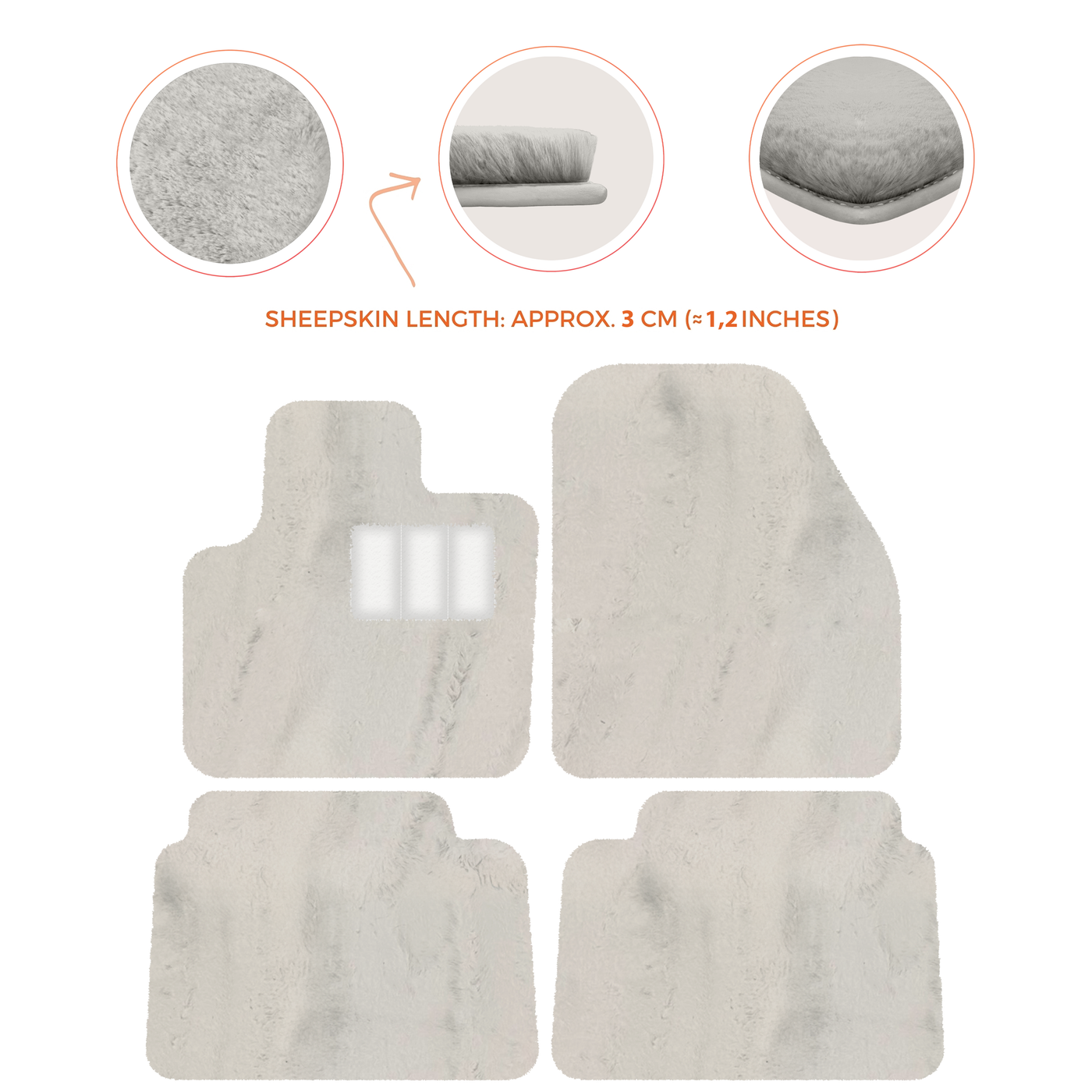Luxury Sheepskin Floor Mats for Land Rover Discovery Sport (2015-2019)