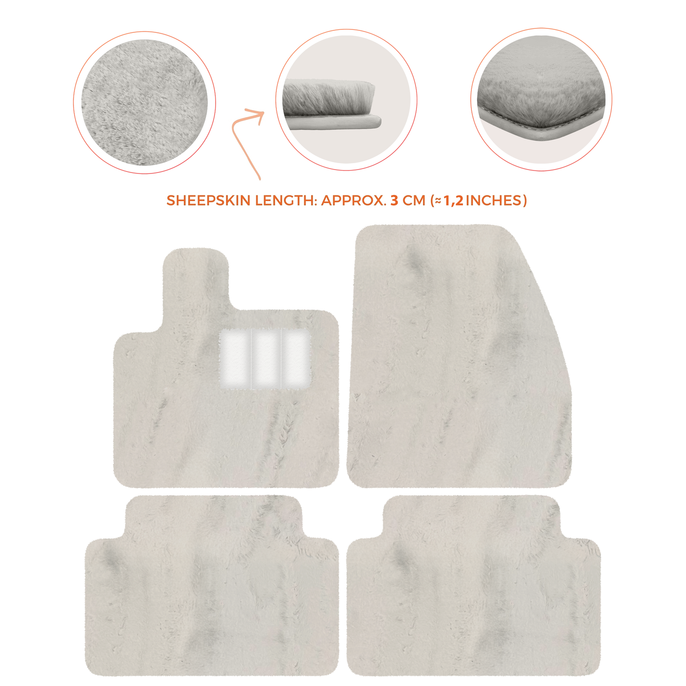 Premium Sheepskin Floor Mats for Range Rover Evoque (2016-2024)