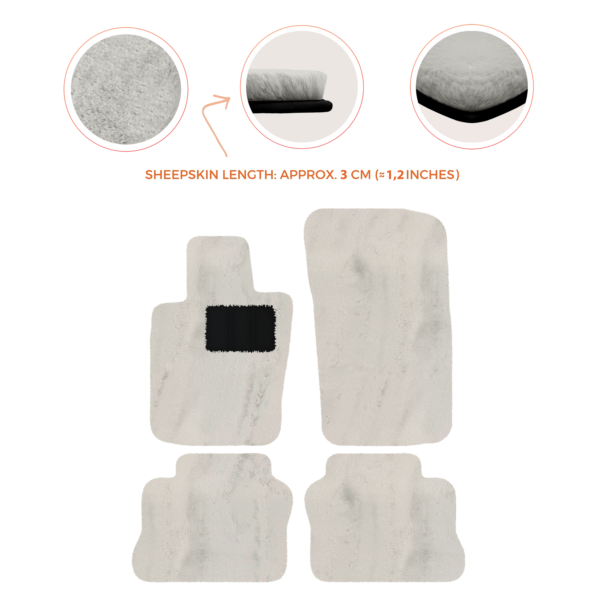 Luxurious Sheepskin Floor Mats for Porsche Panamera (2009-2016)
