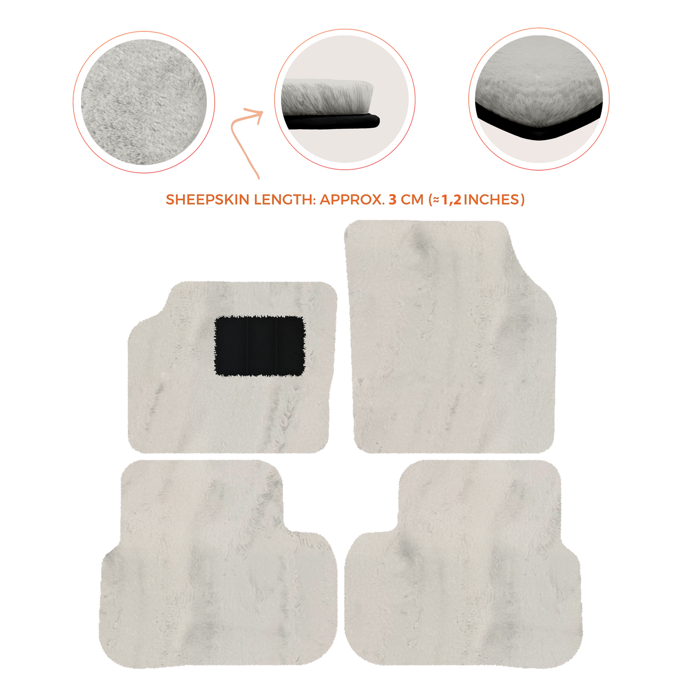Luxury Sheepskin Floor Mats for Aston Martin V8 Coupe (1996-2000)