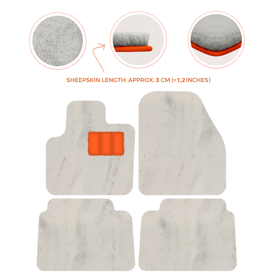 Luxury Sheepskin Floor Mats for Land Rover Discovery Sport (2015-2019)