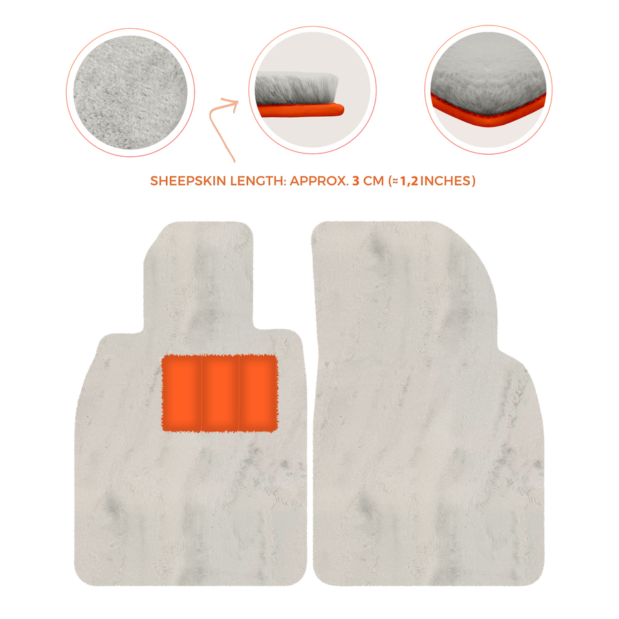 Premium Sheepskin Floor Mats for Porsche Cayenne (2018-2023)