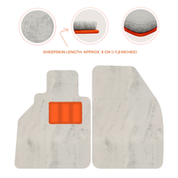 Sheepskin Floor Mats for Porsche 986 Boxster (1996-2004) - Sheepskin Length, Various Color Options