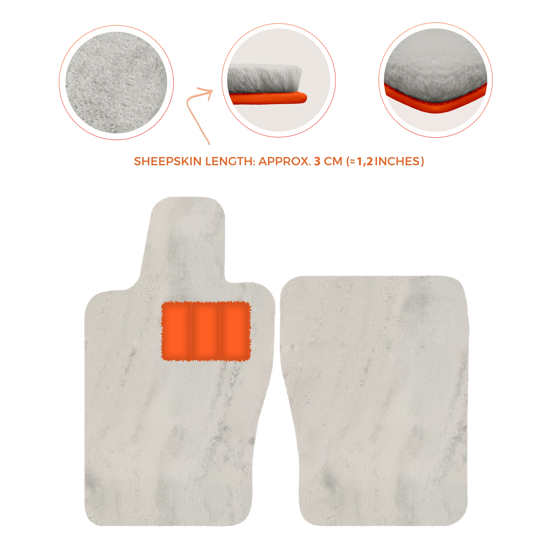 Premium Sheepskin Floor Mats for Aston Martin V8 Vantage (2019-2025)