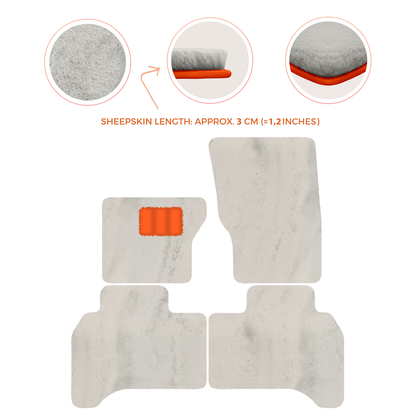 Premium Sheepskin Floor Mats for Range Rover Vehicles (2012-2022)